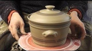 How to throw / make a Pottery Casserole & lid on the wheel