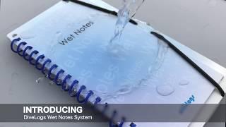 DiveLogs Waterproof Scuba Wet Notes Intro