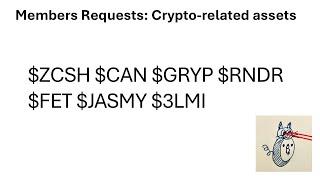 Members Crypto-Related Requests: $ZCSH $CAN $GRYP $RNDR $FET $JASMY $3LMI