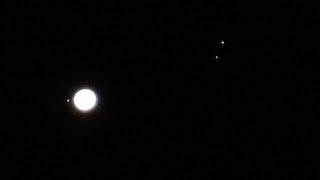 The Star Jupiter with Three Small Stars Next to it on the Night of 9-22-2022: Nikon P1000