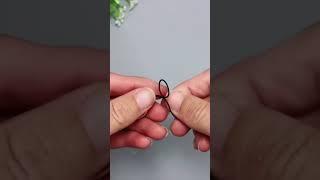 How to tie a ring into a simple necklace #diy #necklace #crafting