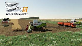 FS19 Timelapse #39 Большая уборочная в Новгородовке,Claas Lexion 560,RSM Torum 770, Торум-760