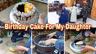 Birthday Cake Making For My Daughter | How To Make Chocolate Cake Step By Step Instructions