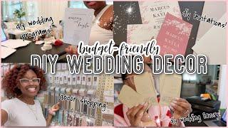 DIY WEDDING DECOR ON A BUDGET!| DIY Invitations, Table Decor, Wedding Favors + Shop with Me & HAUL