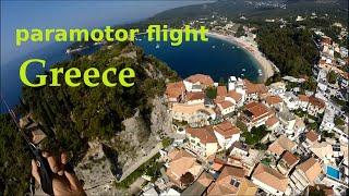 Paramotor flight - amazing bird's eye views of Greek beaches