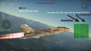 War Thunder tutorial - How to use AIM-54A missiles with new F-14 IRIAF