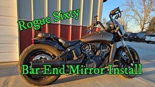 Indian Scout Rogue Sixty Bar End Mirror Install