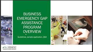 Business Emergency Gap Program Informational Webinar