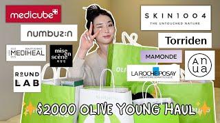 $2000 OLIVE YOUNG HAUL/UNBOXING Part 1 | Serums/Ampoules, Toners, Cleansers, Hair/Body