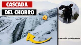 CHORRO GRANDE WATERFALL with SNOW and ICE-FILOMENA SNOW SEASON