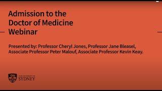 Admission to the Doctor of Medicine: Webinar