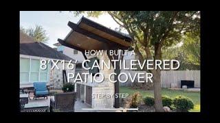 How to Make a Two Post Patio Cover - Cantilevered Design