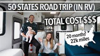 How Much Our 50 STATES Road Trip Cost In Total (living in an RV)