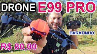 Drone E99 Pro teste externo no vento como ligar teste de camera e imagem drone baratinho muto legal