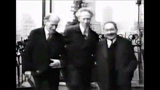 Leopold Godowsky, Ossip Gabrilowitsch and Carl Friedberg on a happy day (circa 1930) (silent film)