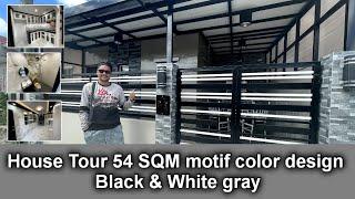 House Tour 54 Square Meter motif color design Black & White Gray