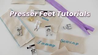 6 Sewing Machine Presser Feet and How To Use Them All