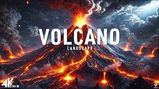 Volcano & Lava 4K - Scenic Relaxation Film With Calming Music