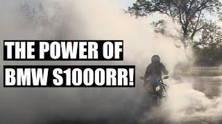 The Power of BMW S1000RR - Epic BMW Motorcycle Burnout!