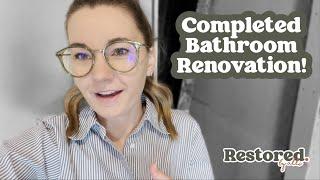 NEW Bathroom Makeover Completed  - DIY - Restored by alli - Remodel - Renovation