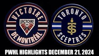 Montreal Victoire | Toronto Sceptres PWHL Highlights Dec. 21/24