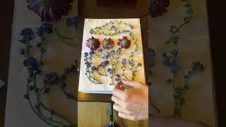 Pressing flowers for mixed media art