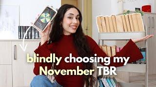 BLINDLY choosing my November TBR 