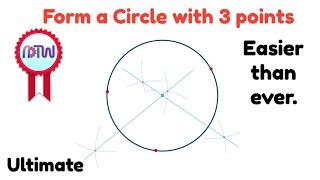 Drawing PERFECT CIRCLE with JUST 3 POINTS in SECONDS CHALLENGE