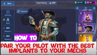 HOW TO PERFECT YOUR PILOT WITH YOUR MECH - MECH ARENA TIPS & TRICKS - EQUIP YOUR MECHS & PILOT