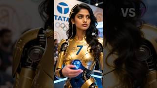  India’s Humanoid No.7 – Gold Spirit, Sapphire Control #aiart #robot #humanoid