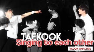 Taehyung e Jungkook cantando um para o outro [VKOOK]