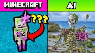 All Minecraft Mobs VS A.I. (mobs to Real Life with AI)