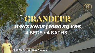 Hauz Khas 1000 Yards Property in South Delhi | Exclusive Park Facing Builder Floor for Sale | URE