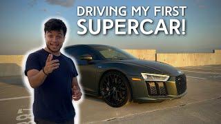 Driving my friend's Audi R8...