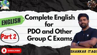 Complete English Grammar for PDO Exam Part 2 | Other Group C Exams