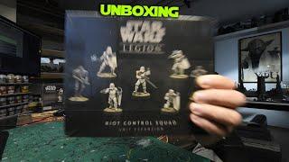 Star Wars Legion Unboxing Imperial Riot Control Squad Expansion