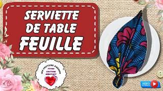 comment coudre une serviette de table feuille tuto couture