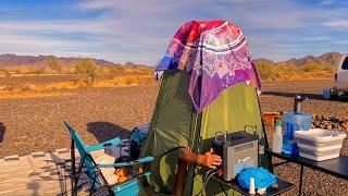 Van Life in Quartzsite | Shower Day & Updating My Long Drive Equipment