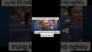 cụ bà 83 tuổi viết đơn xin bỏ hộ nghèo.