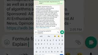 how to get any answer in WhatsApp #like #viral #whatsapp #bot #answers @WhatsApp @TechBurner