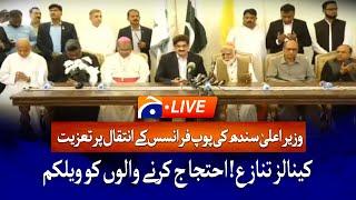𝗟𝗶𝘃𝗲: CM Sindh Murad Ali Shah media talk in Karachi | Geo News
