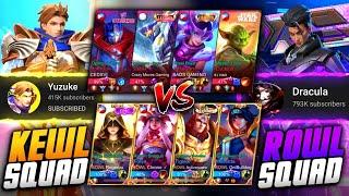 DRACULA VS YUZUKE (SQUAD VS SQUAD) KEWL VS ROWL SQUAD!! (VERY INTENSE GAME) MLBB