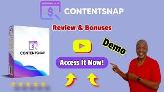ContentSnap Review ⭐Demo‍️BONUSES Create SEO Optimized Content