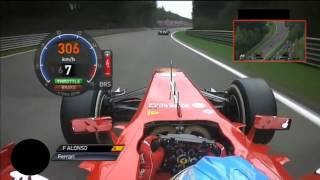 F1 フェルナンド・アロンソ　スパ・オールージュ全開