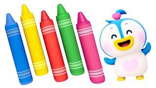 Learn Colors with Crayons ️ 3D | Kids Cartoon | Color Songs + Games | Lotty Friends