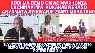 MAFUNSO OMWE ATOLANKHANI ANAMUKHAULITSA NAWO NAMIWA OKHUNZA MA DEMO OMWE ATACHITIKE LACHINAYI