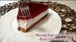 Cheesecake (Čizkejk) | Recept - detaljnoo (za pocetnike) | Vocni kolac sa sirom