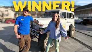 WE HAVE A WINNER.........Will They Choose The Willys Wagon Or Cash?!