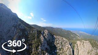 Cable car climb OLYMPOS TELEFERİK - Tahtali - VR 360° 5K Video - Kemer Antalya