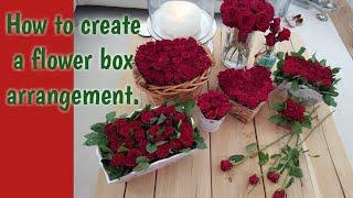 How to create a flower box arrangement.